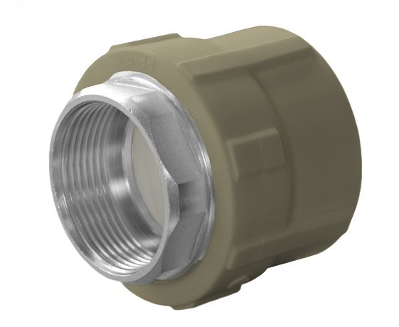 Муфта полипропиленовая PPR разъемная ВР 40 х 11/4' - 7000140114 Политэк