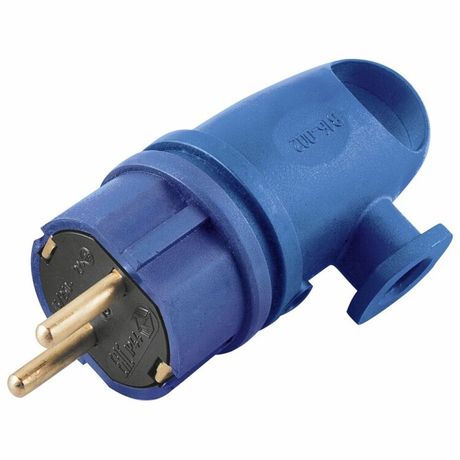 Вилка угловая с/з 250В 16А IP44 серия Одри каучук синий Stekker - RPG16-21-442 FERON 39254