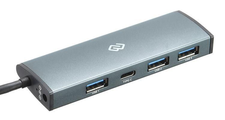Разветвитель USB-C HUB-3U3.0С-UC-G 4порт. сер. Digma 1088650
