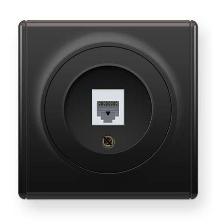 Механизм розетки комп. 1-м СП Florence 1xRJ45 кат.5e черн. 1E20701303 OneKeyElectro 2172816 ССТ