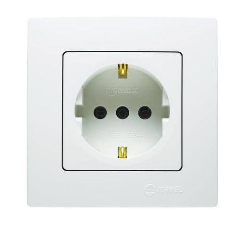 РОЗЕТКА С ЗАЗЕМЛЕНИЕМ LILLIUM NATURAL KARE - 32001028 Makel