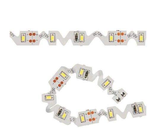 Лента светодиодная фигурная гибкая зиг-заг, 3м IP20 ULS-Z01 2835-60LED/m-8mm-IP20-DC12V-9,6W/m-3M-DW холодный белый свет | 10777 Uniel