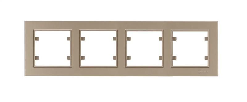 Рамка 4-м Karea горизонт. латунь Makel 56057704