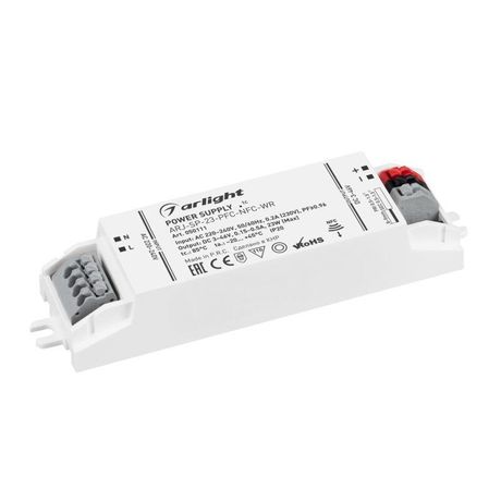 Блок питания ARJ-SP-23-PFC-NFC-WR (23W, 3-46V, 0.15-0.5A) (ARL, IP20, пластик, 5 лет) - 050111 Arlight