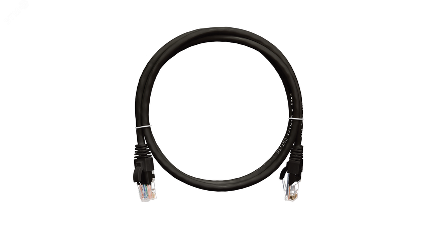 Патч-корд U/UTP 4 пары, Кат.5e, 2хRJ45/8P8C, T568B, 7х0,205мм, PVC, черный, 1м - NMC-PC4UD55B-010-BK NIKOMAX