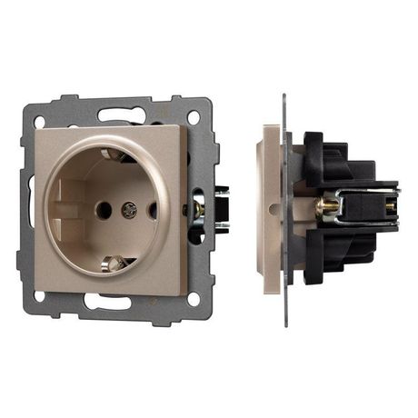 Механизм электрической розетки SCT-MEU1-PL-GD-V 250V, 16A - 049817 Arlight