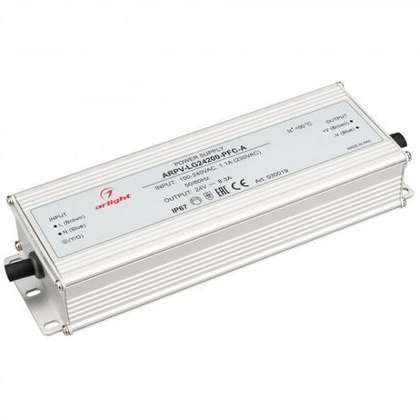 Блок питания ARPV-LG24200-PFC-A (24V, 8.3A, 200W) (ARL, IP67 Металл, 5 лет) - 030019 Arlight