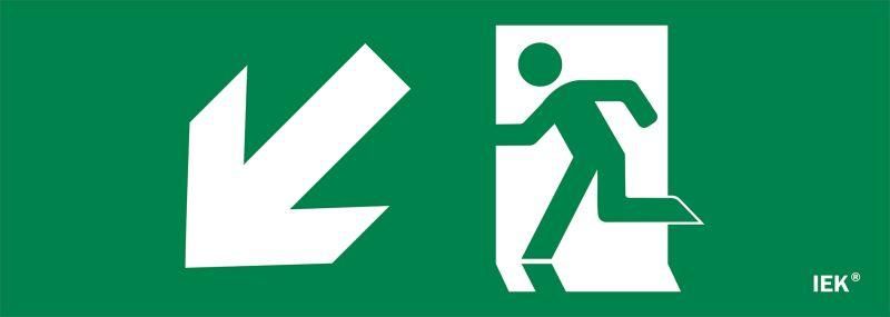 Этикетка самоклеящаяся 280х100мм ''Фигура/стрелка вниз влево'' IEK - LPC10-1-28-10-FVNNAL