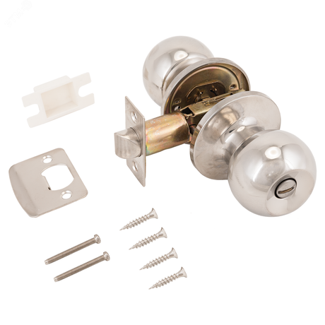 АЛЛЮР 5560 BK CP хром - 1186 Ручка-защелка для межкомнатных дверей ПТК