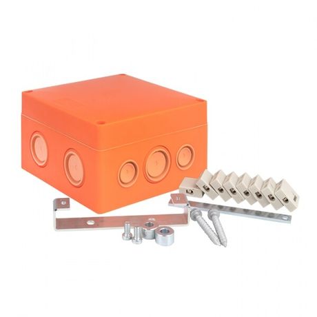 Коробка распределительная огнестойкая (126х126х74) 8 кк/0,5-4мм /12 мв IP66 EKF PROxima | plc-kmrf-126-804