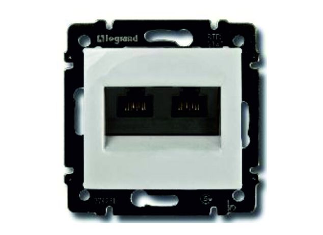 Механизм розетки информ. 2-м СП Valena RJ45 + 6 UTP бел. Leg 774247 Legrand