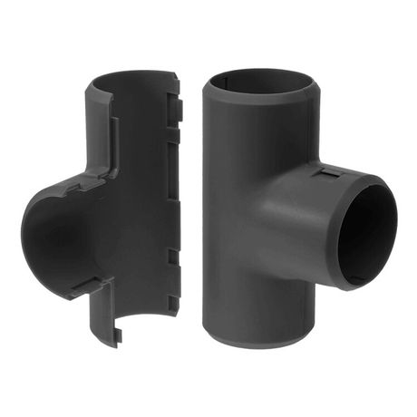Тройник разборный черный д32 (1шт/200шт уп/кор) | PR13.0180 Промрукав Строитель