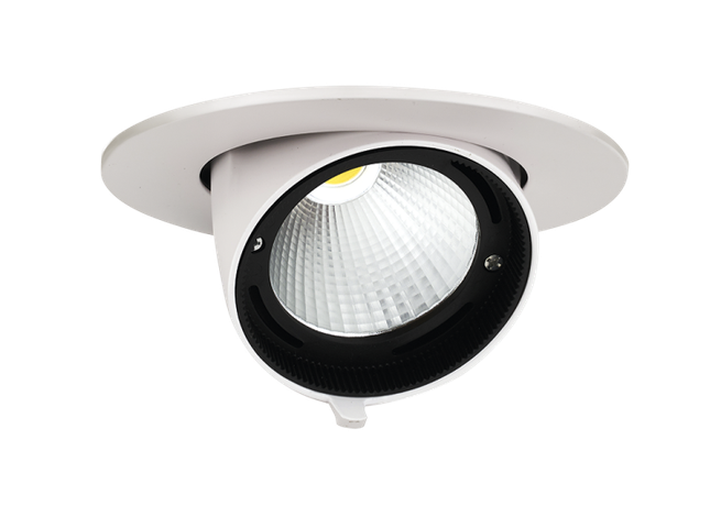 Светильник светодиодный PLED DL4 WH Downlight 30Вт 4000К IP40 24град. ДВО встраив. поворотн. Pro+ JazzWay 5021907