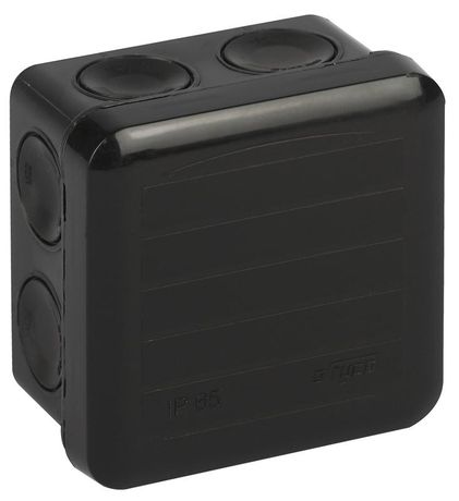 Коробка распределительная ОП 70х70х40мм двухкомпонентн. 8 вводов IP65 черн. Ruvinil 67230Ч TYCO