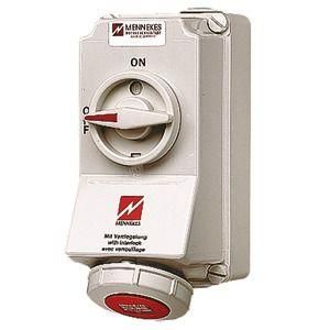 Розетка настенная механическая блокировка DUO 32А 3Р+N+E IP67 - 5608A Mennekes