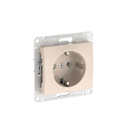 Розетка Glossa 16А с заземл. быстрозажим. клем. механизм беж. SE GSL000243S APC