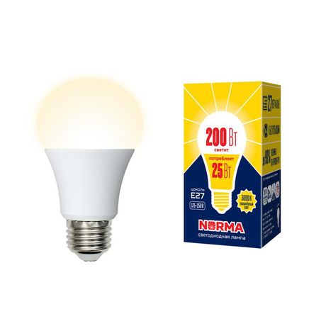 Лампа светодиодная LED-A70-25W/3000K/E27/FR/NR Norma 25Вт матовая 3000К тепл. бел. E27 (упак. картон) Volpe UL-00004469 Uniel
