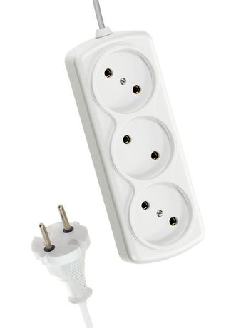 Удлинитель КОСМОС 6А 3 гн ШВВП 2*0,75 1,5м - YKsm1.5m-3g(6A)E