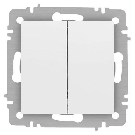Выключатель двухклавишный, в рамку (скрытого монтажа) шампань 10А 250В винтовые зажимы Intro Accent 6-104-01М - Б0063456 ЭРА