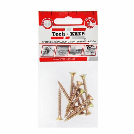 Саморез ШУж 6,0х30 пот. гол. (9 шт) - пакет ( 0,037 кг) | 136375 Tech-KREP