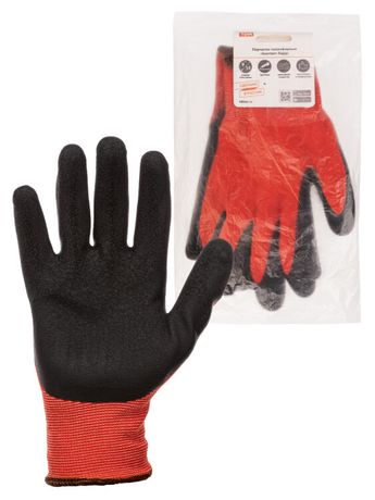 Перчатки полиэфирные "Контакт-Хард" рельефное латексное покрытие,9 15 кл. 59-61 г 1 пара | SQ1016-0320 TDM