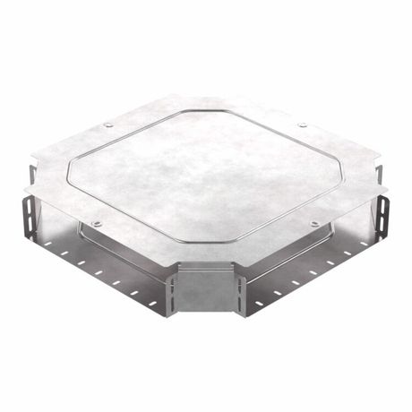 Ответвитель для лотка Х-образ. 400х80 с крышкой Стандарт Промрукав PR16.0641 Строитель