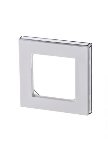 Рамка ABB Levit 1 пост белый / дымчатый чёрный - 2CHH015010A6062