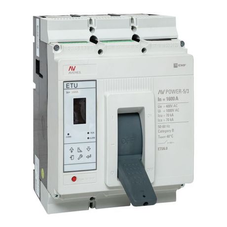 Автоматический выключатель AV POWER-5/3 1600А 70kA ETU6.0 AVERES | mccb-53-1600M-6.0-av EKF