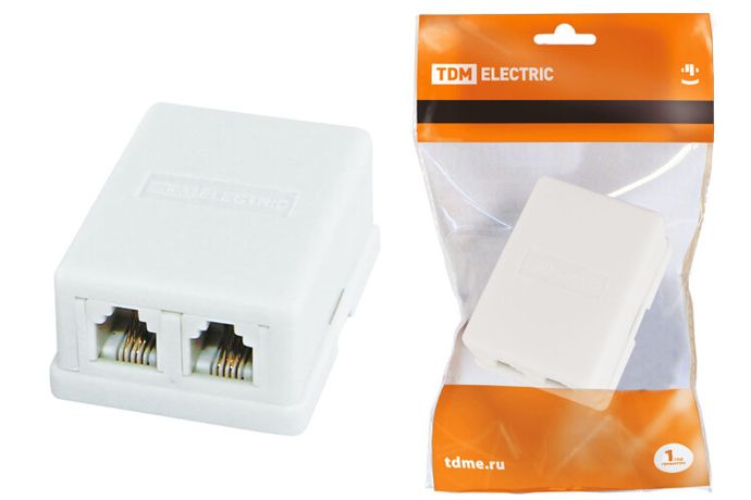 Телефонная розетка 2x6Р-4С | SQ1809-0002 TDM