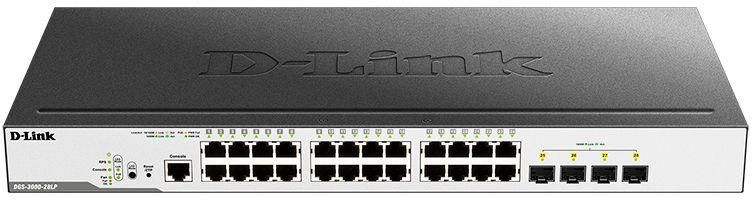 Коммутатор управляемый DGS-3000-28LP DGS-3000-28LP/B1A 24G 4SFP 24PoE 193Вт D-Link 1605765