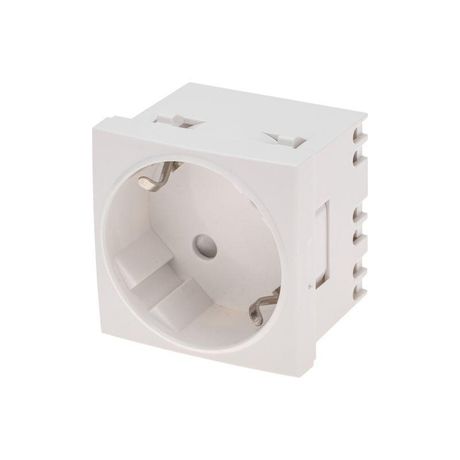 Розетка электрическая 45x45, CEE 7/4, 2K+3, 16A, белая | 11-8977 REXANT MEET