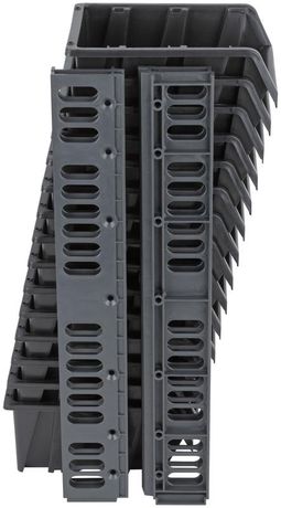 Набор лотков для крепежа (15шт 150х95х70мм+4шт планок) черн. MOS 65701М