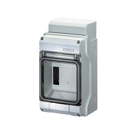 Бокс на 4 модуля метр. отв. без клеммы PE+N с прозр. дверью PS IP65 KV 6104 сер. HENSEL 6100417