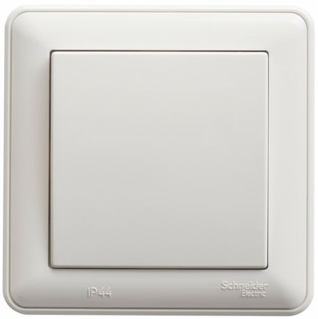 Переключатель проходной 1-кл. СП W59 Aqua 10А IP44 10AX в сборе бел. SE VS610-156B-18 APC