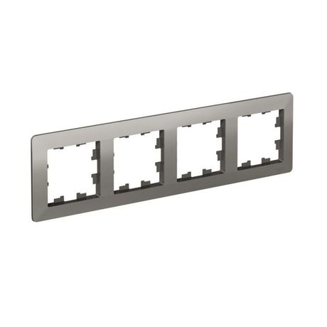 Рамка 4-м AtlasDesign Air сталь/дым. черн. SE ATN220904 APC