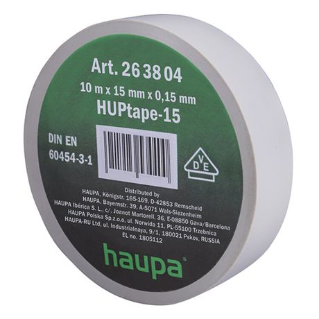 Изолента ПВХ, 19 мм x 25 м, цвет серый | 263906 Haupa