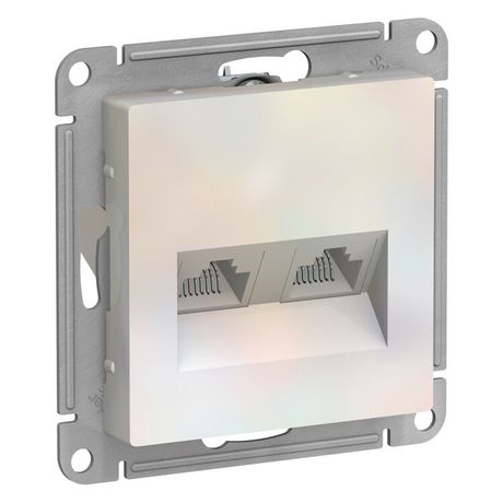 Механизм розетки компьютерной 2-м ATLAS DESIGN RJ45 + кат.5e жемчуг SchE ATN000485 APC