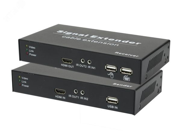 Передатчик HDMI/USB 1х HDMI-A, 2хTRS 3.5, 1хUSB-A, 1хRJ45 до 150 м - TA-HiKM+RA-HiKM OSNOVO 00-00014114