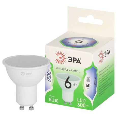 Лампа светодиодная LED 6 Вт 600Лм 6500К MR16-6W-865-GU10 GU10 софит холодный свет Green Line - Б0067079 ЭРА