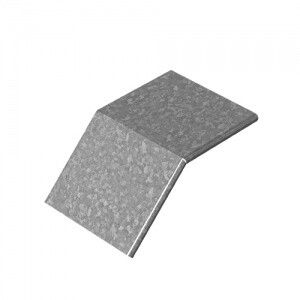 Крышка к угловому соединителю внешнему 45 град. лотку 100х80, толщ. 1,0 мм, Сендзимир цинк, 024818 | КУСВР45-100х80-1,0-СЦ Ostec