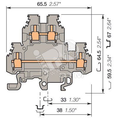 Клемма винтовая 4мм.кв M4/6D2 - 1SNA115271R2200 Тайко Электро (ОУЭО)