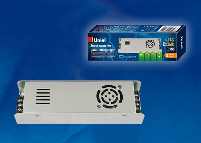 Блок питания UET-VAS-360A20 12V IP20 360Вт. металл.корпус. | UL-00002434 Uniel