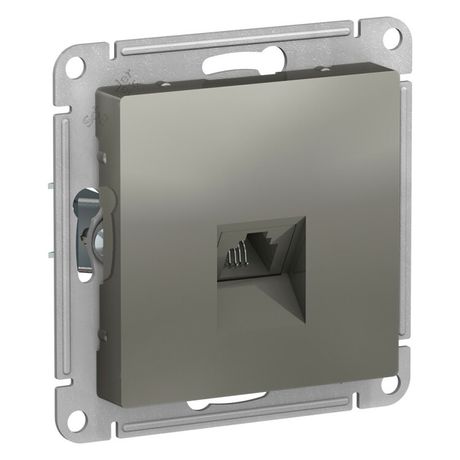 Розетка телефонная 1-м СП AtlasDesign RJ11 механизм сталь SE ATN000981 APC