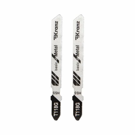 Пилка для электролобзика по металлу KRANZ T118G 76 мм 25 зубьев на дюйм 0,9-1,2 (2 шт./уп.) |KR-92-0315 |