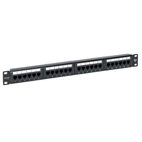 Патч-панель TERACOM PRO 19'' Cat.5E 1U неэкранированная UTP 24 порта RJ-45 Dual IDC | TRP-PPNL-5EUTP-1U24 EKF