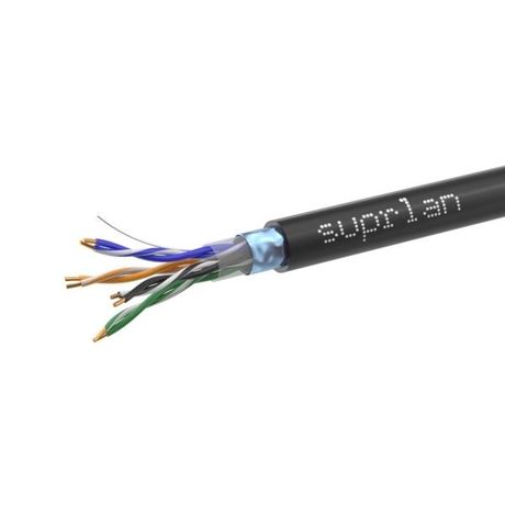 Кабель витая пара F/UTP кат.5E 4х2х24AWG solid Cu PE Outdoor Standard черн. (м) SUPRLAN 01-1028-1 Net.on