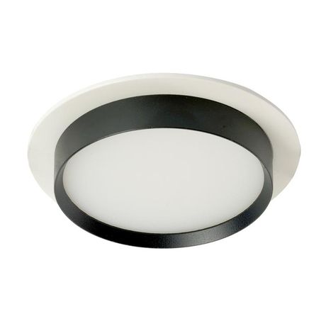 Светильник потолочный встраиваемый, 15W 230V GX53, белый + черный, круг, без лампы, DL507 | 51351 FERON