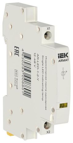Лампа индикаторная одинарная LED 12-48В AC/DC желт. ARMAT IEK AR-LED-1-2-Y