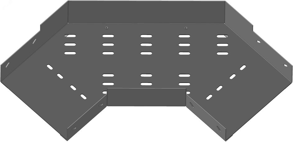 Лоток угловой замковый перфорированный КГЗ 200х100-90 УХЛ1 поворот на 90, горячее цинкование(толщина покрытия 40 -120мкм) S1,5 - П0000006545 Завод ЭМИ Курган