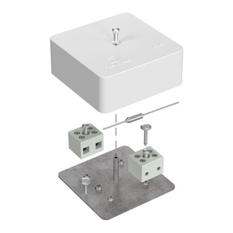 Коробка огнестойкая для кабель-канала 40-0450-FR6.0-4-П Е15-Е60 (латунь) с термопредохранителем 75х75х30 IP42 4p, 6.0 мм.кв.| 40-0450-FR6.0-4-П-Е60 | Строитель